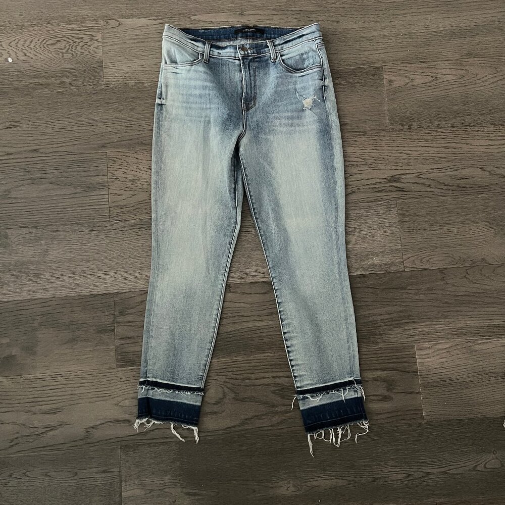 J Brand Alana Remnant High-Rise Cropped Jeans, size 30
